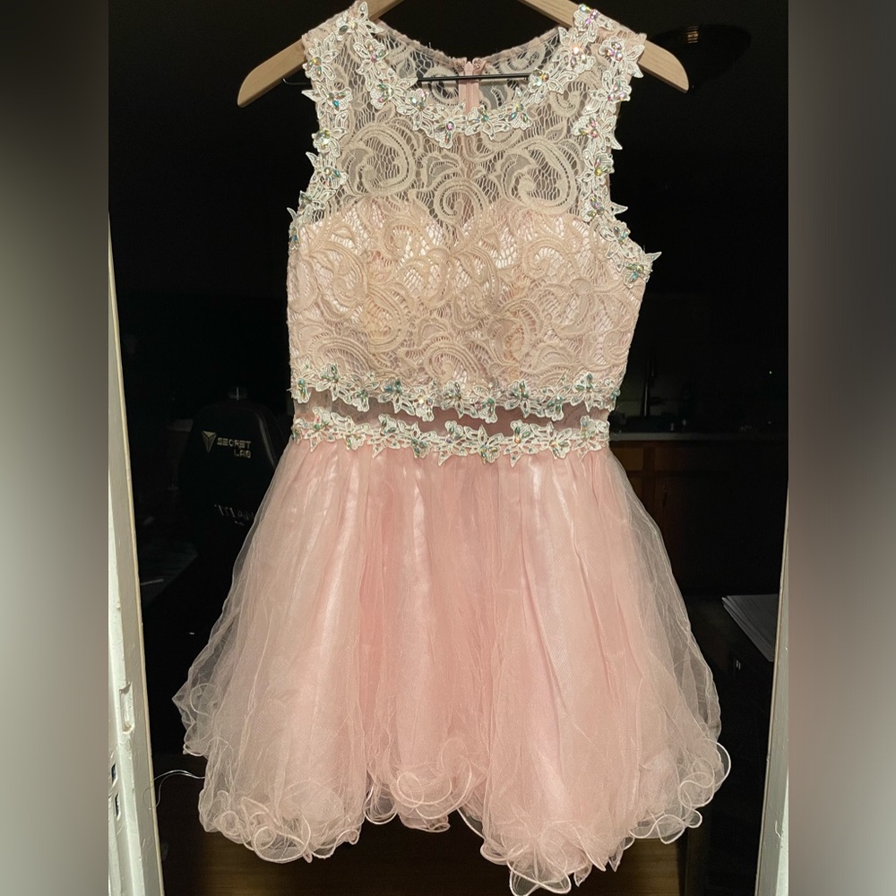 Elizabeth K Pink Homecoming Dress